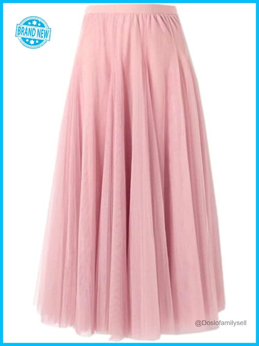 Elegant Long Tulle Skirt Elastic High Waist A-Line Layered Tutu Mesh Flowy Maxi